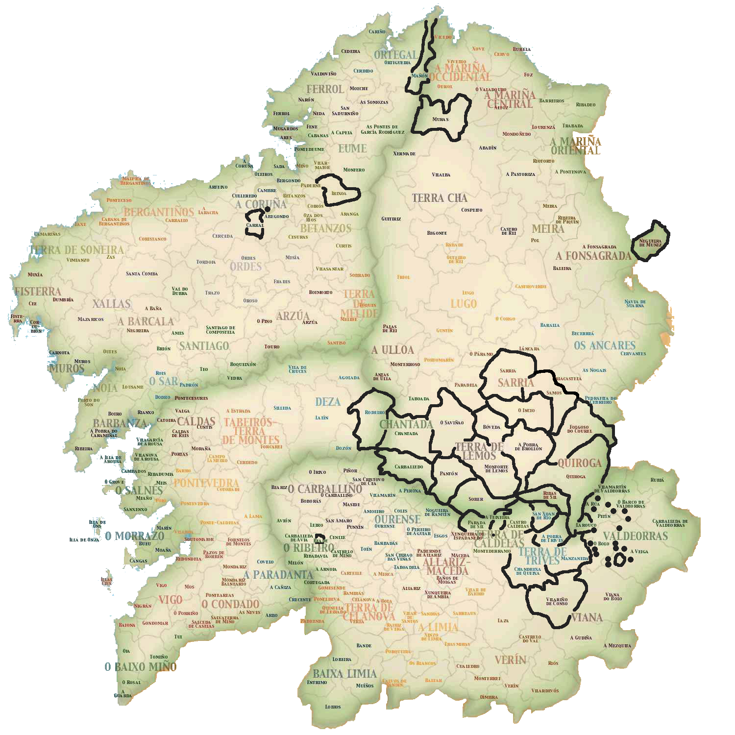 Mapa de zonas con datos de personas
